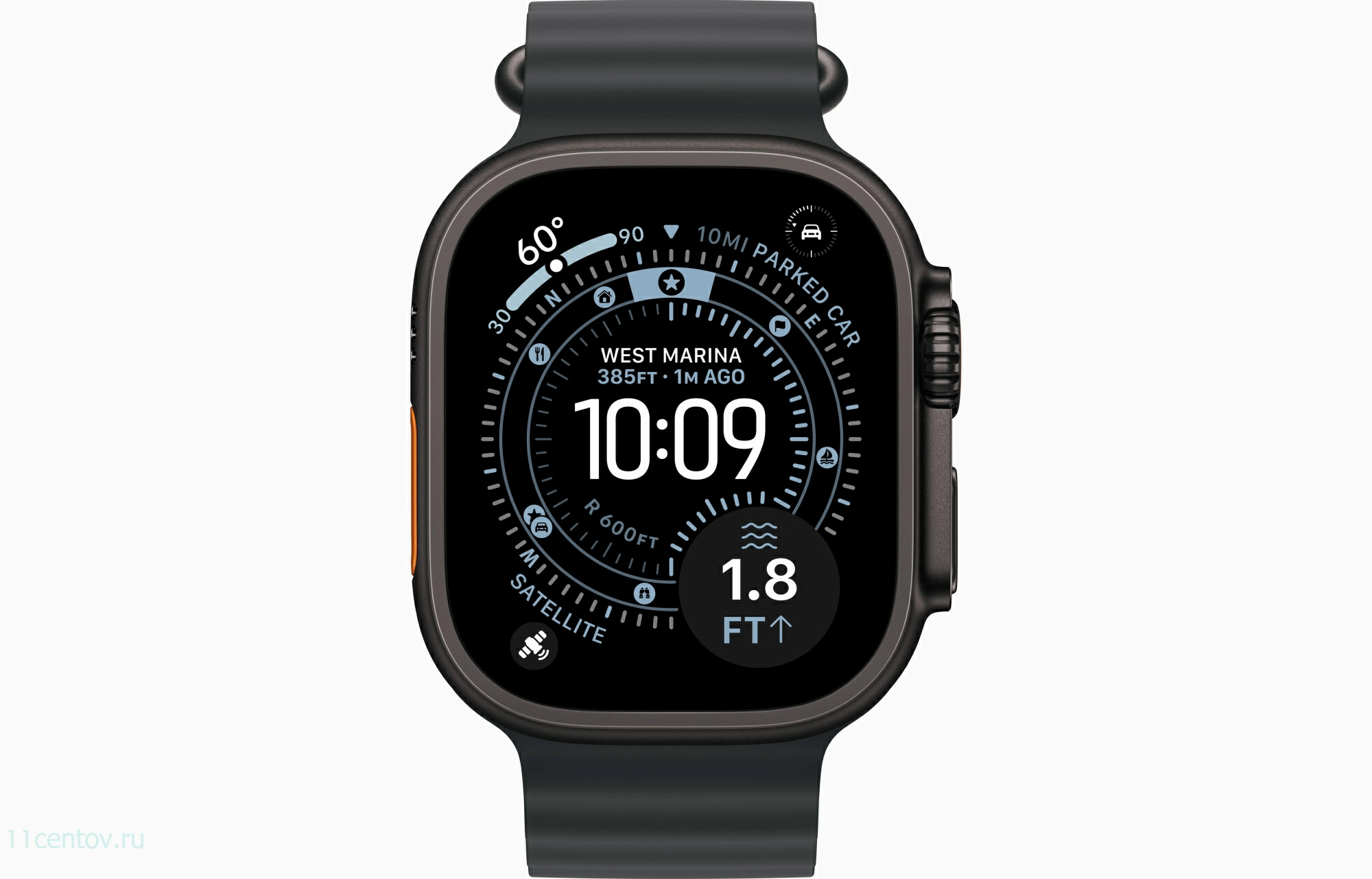Картинка Apple Watch Ultra 3 Black Titanium Case with Ocean Band Black от интернет-магазина электроники «11 Центов»