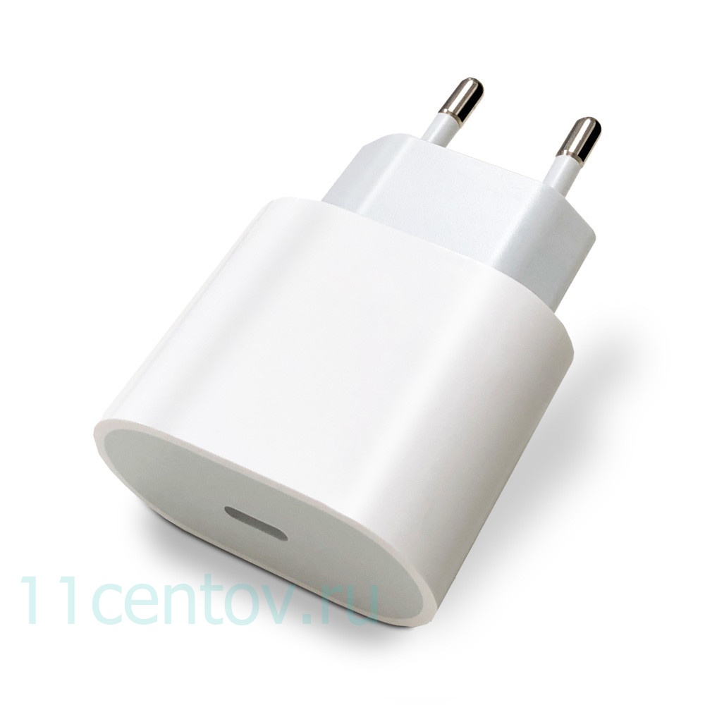 Картинка Сетевое зарядное устройство Apple USB-C мощностью 20Вт (MHJE3ZM/A) от интернет-магазина электроники «11 Центов»