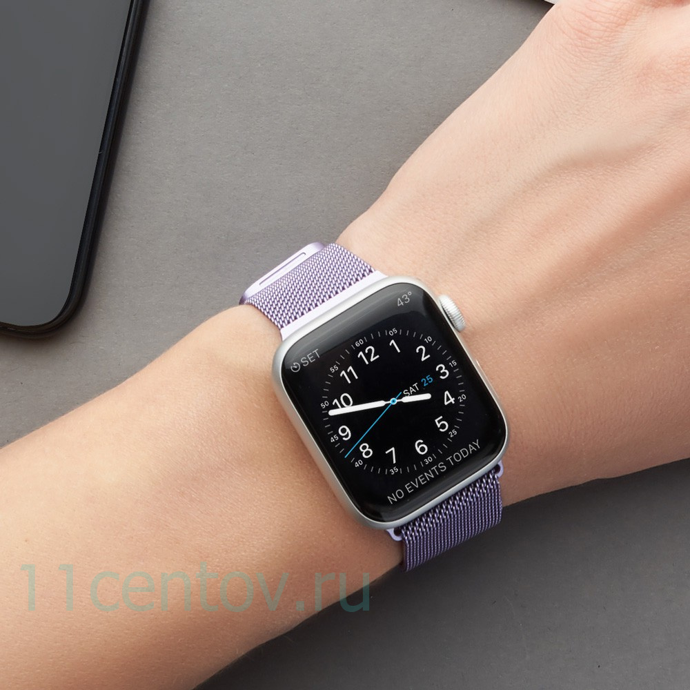 Картинка Ремешок Deppa Band Mesh для Apple Watch 42/44 mm, (лаванда) от интернет-магазина электроники «11 Центов»