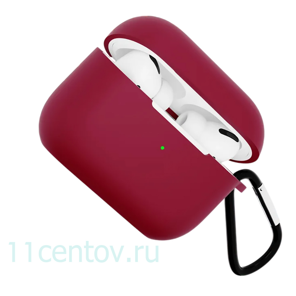 Картинка Чехол для Apple Airpods Pro 3 Бордовый от интернет-магазина электроники «11 Центов»
