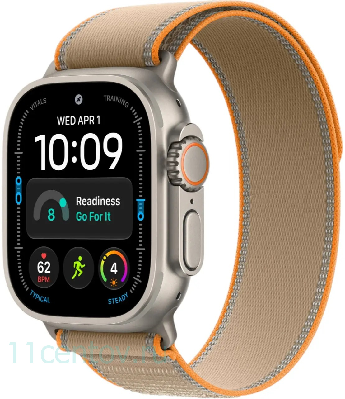Картинка Apple Watch Ultra 4 Natural Titanium Case with Sand Trail Loop S/M от интернет-магазина электроники «11 Центов»