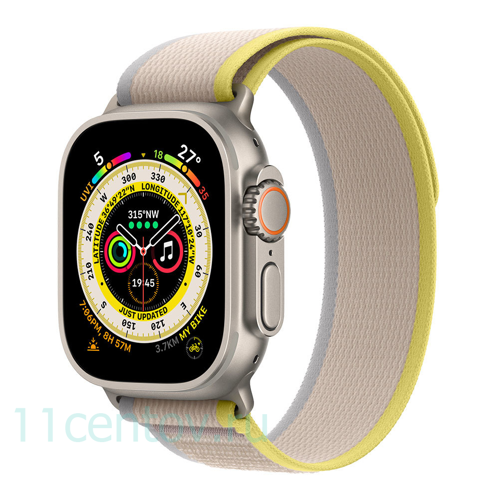 Картинка Apple Watch Ultra with Yellow/Biege Trail Loop S/M от интернет-магазина электроники «11 Центов»