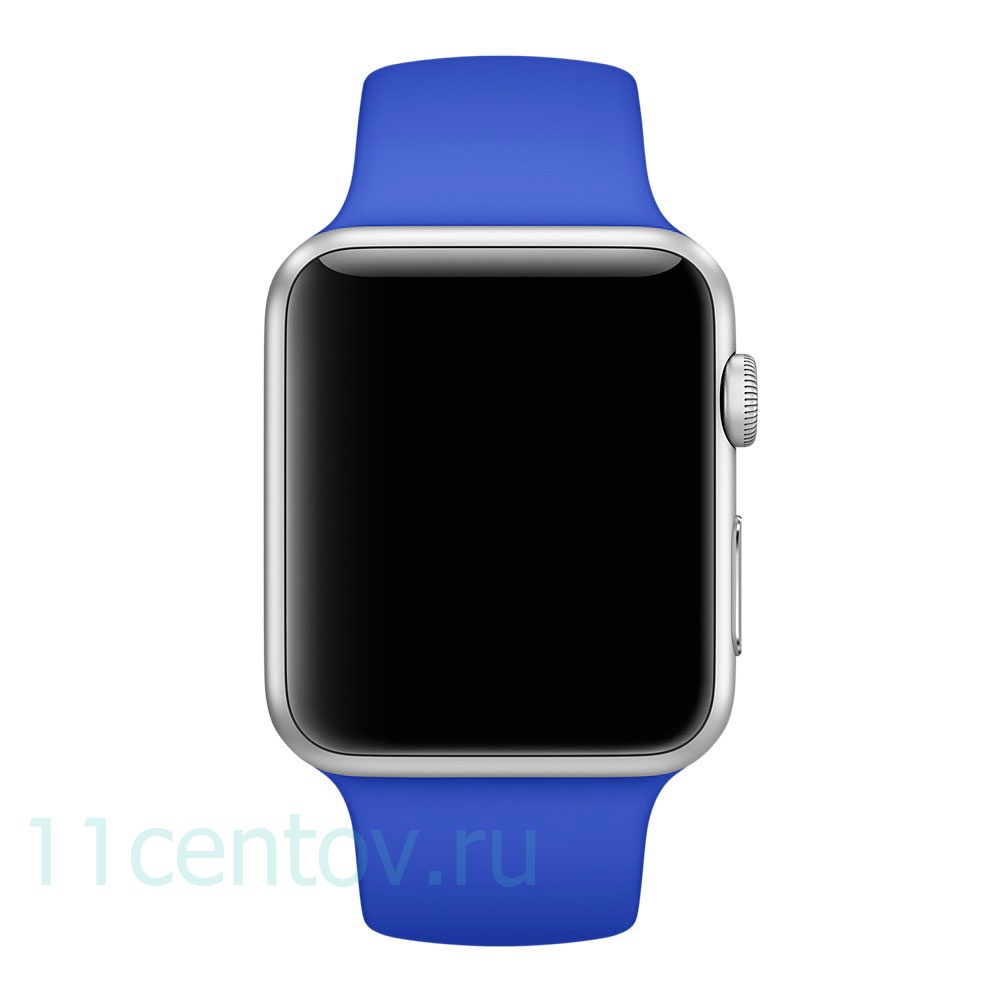 Картинка Силиконовый ремешек для Apple Watch 42 mm, цвет синий от интернет-магазина электроники «11 Центов»