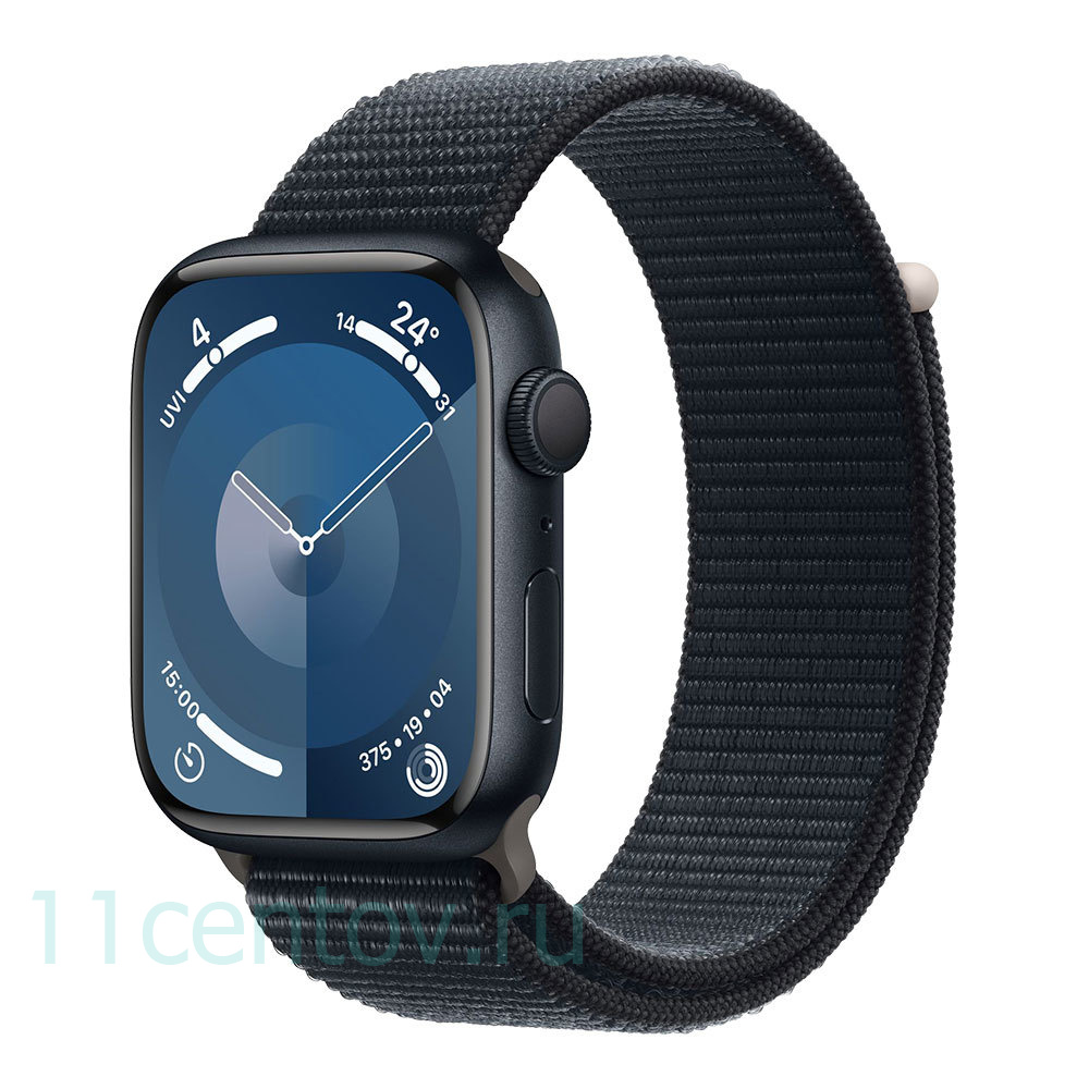 Картинка Apple Watch Series 9 GPS 45mm Midnight Aluminum Case with Midnight Sport Loop от интернет-магазина электроники «11 Центов»