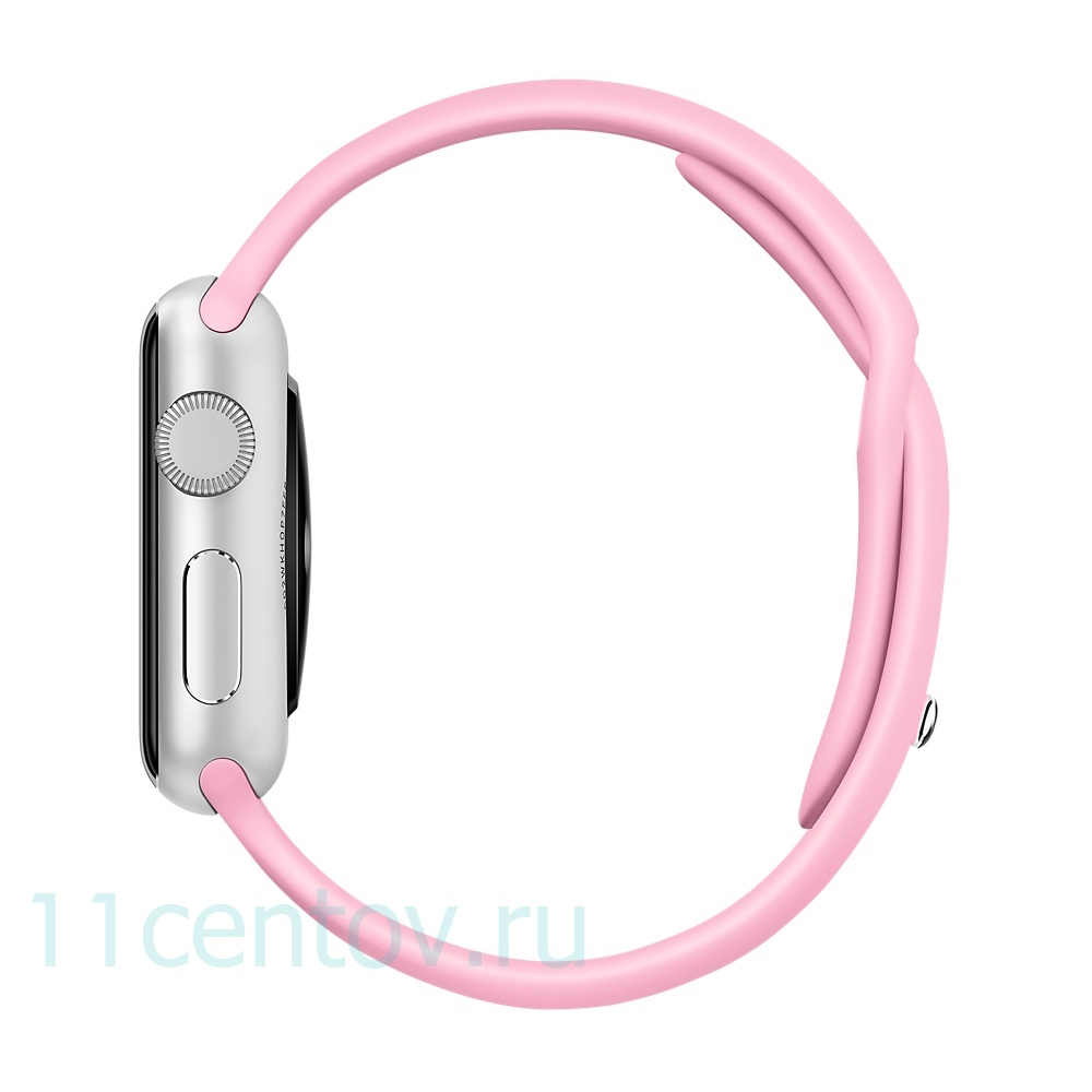 Картинка Силиконовый ремешек для Apple Watch 42 mm, цвет розовый от интернет-магазина электроники «11 Центов»