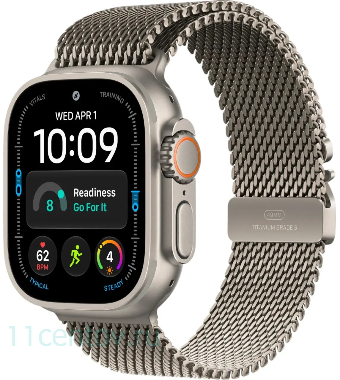 Картинка Apple Watch Ultra 4 Natural Titanium Case with Natural Milanese Loop M от интернет-магазина электроники «11 Центов»