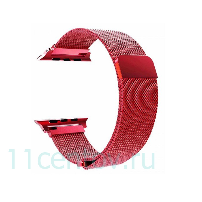 Картинка Ремешок Milanese Loop для Apple Watch 42/44 mm, Красный от интернет-магазина электроники «11 Центов»