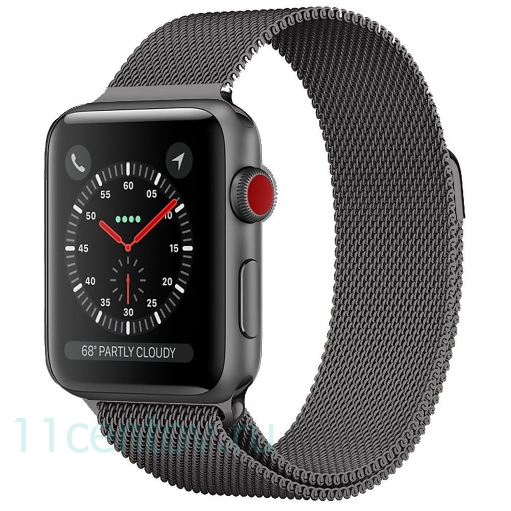 Картинка Ремешок Milanese Loop для Apple Watch 38/40mm серый от интернет-магазина электроники «11 Центов»
