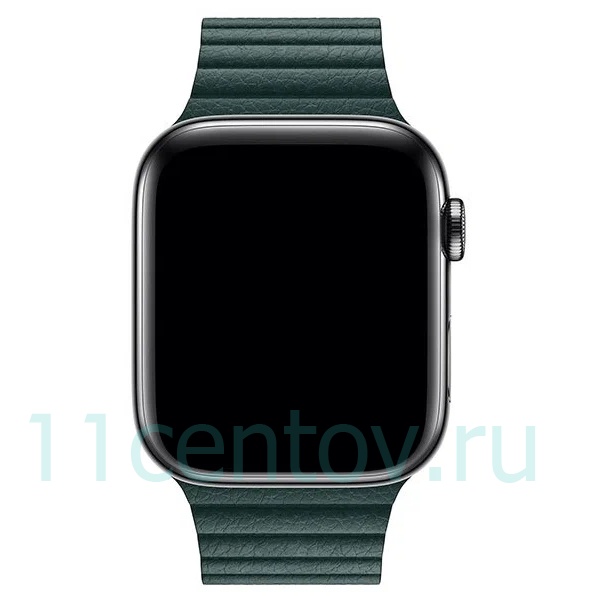 Картинка Ремешок Leather Link для Apple Watch 42/44/45 mm Sequoia Green от интернет-магазина электроники «11 Центов»