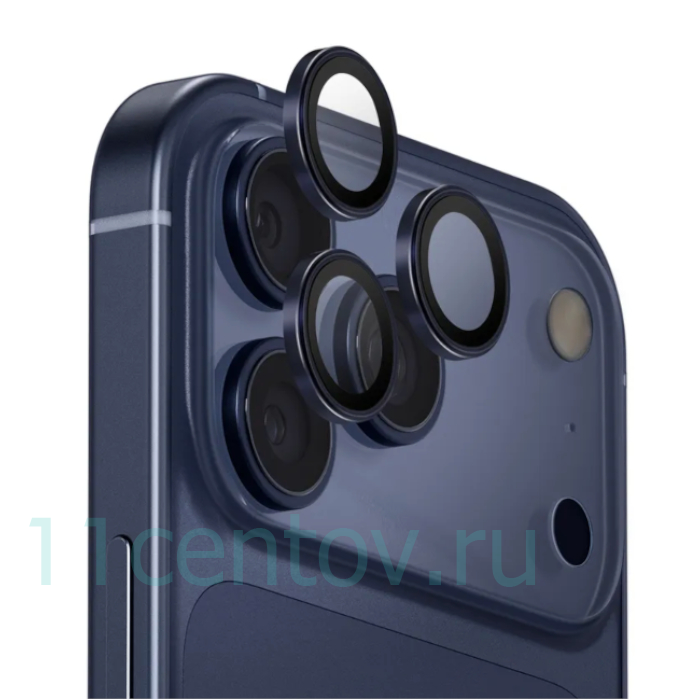 Картинка Защитное стекло Supglass на линзы камер для iPhone 17 Pro/Pro Max Темно-синий от интернет-магазина электроники «11 Центов»