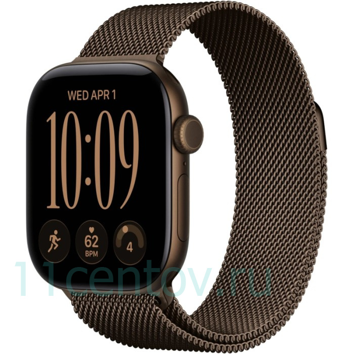 Картинка Apple Watch Series 12 GPS 46mm Dark Bronze Aluminum Case with Dark Bronze Milanese Loop S/M от интернет-магазина электроники «11 Центов»