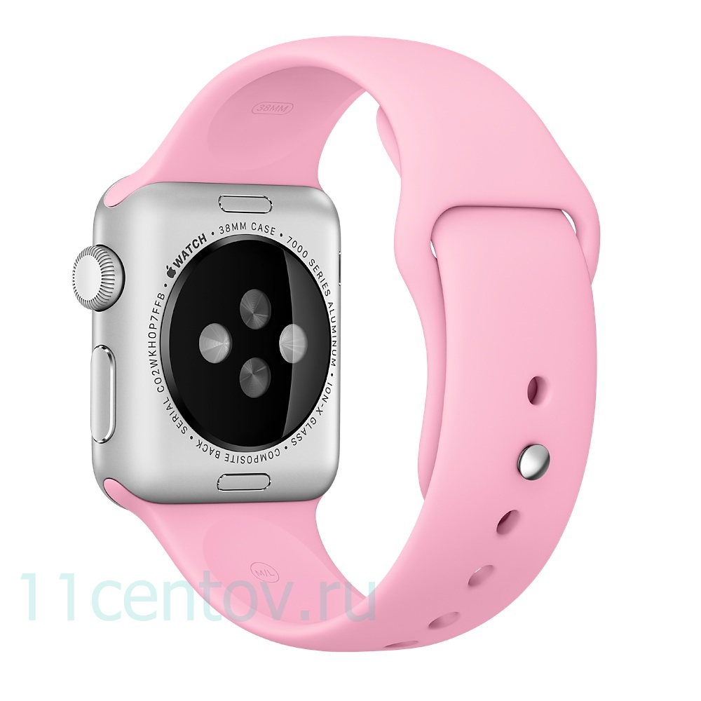 Картинка Силиконовый ремешек для Apple Watch 42 mm, цвет розовый от интернет-магазина электроники «11 Центов»
