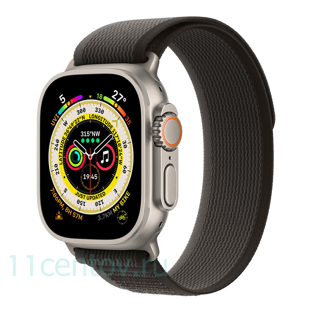 Картинка Apple Watch Ultra with Black/Gray Trail Loop M/L от интернет-магазина электроники «11 Центов»