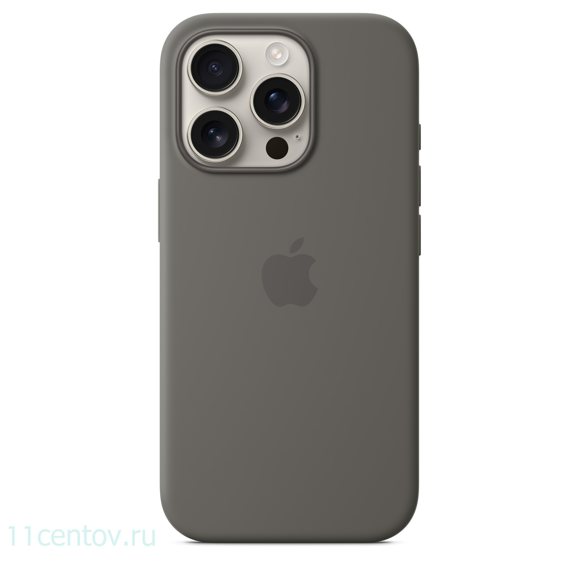 Картинка Силиконовый чехол для iPhone 16 Pro Серый от интернет-магазина электроники «11 Центов»