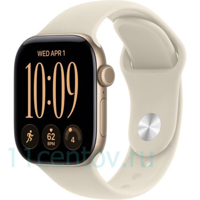 Картинка Apple Watch Series 12 GPS 46mm Light Gold Aluminum Case with Sand Sport Band S/M от интернет-магазина электроники «11 Центов»