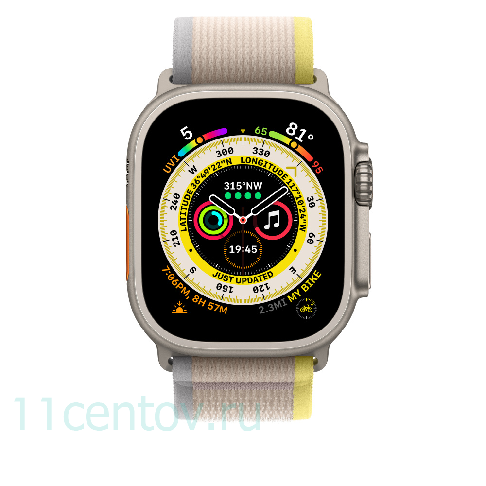 Картинка Ремешок для Apple Watch Ultra Trail Loop 49mm Yellow/Beige - M/L бежево-желтый от интернет-магазина электроники «11 Центов»