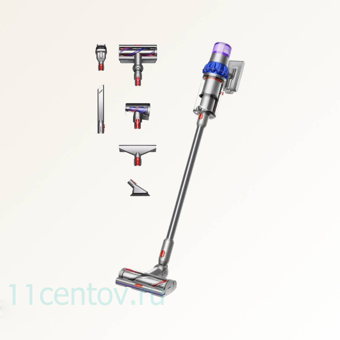 Пылесос Dyson V15 Detect Extra SV47 Nickel/Blue