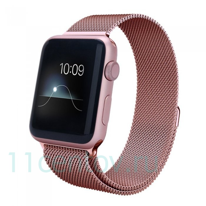 Картинка Ремешок Milanese Loop для Apple Watch 42/44mm розовый от интернет-магазина электроники «11 Центов»