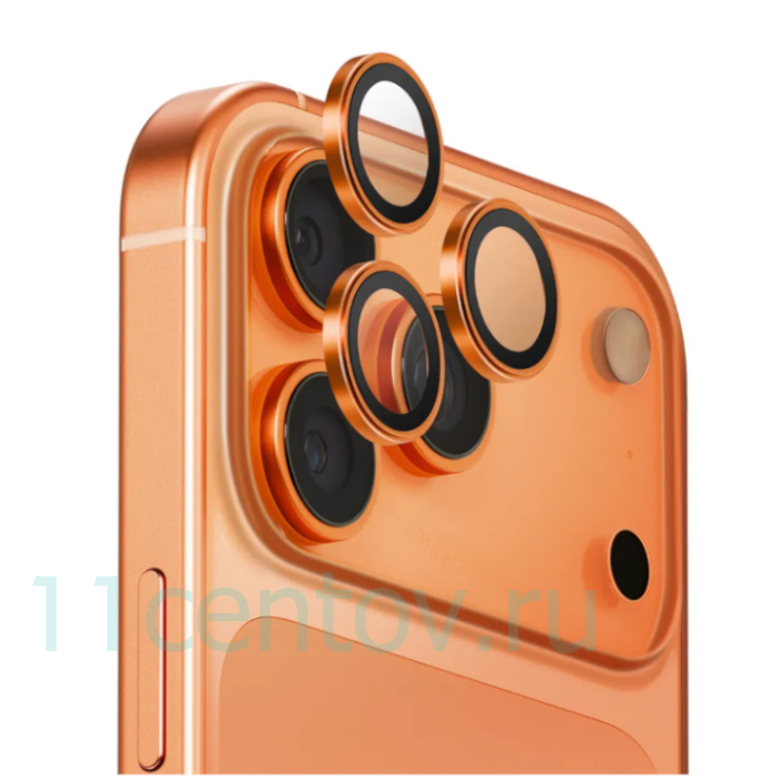 Картинка Защитное стекло Supglass на линзы камер для iPhone 17 Pro/Pro Max Оранжевый от интернет-магазина электроники «11 Центов»