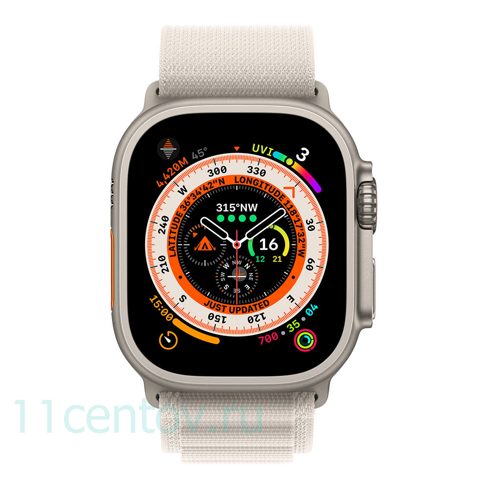 Картинка Apple Watch Ultra with Starlight Alpine Loop M от интернет-магазина электроники «11 Центов»