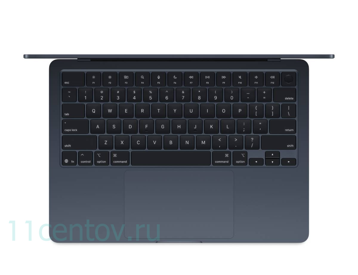 Картинка Apple MacBook Air 13" (2025) M4 10-CPU, 8-GPU, 16 Gb, 256 Gb Midnight MW123 от интернет-магазина электроники «11 Центов»