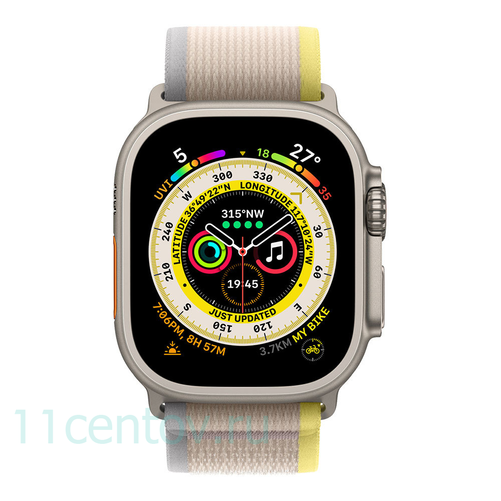 Картинка Apple Watch Ultra with Yellow/Biege Trail Loop S/M от интернет-магазина электроники «11 Центов»