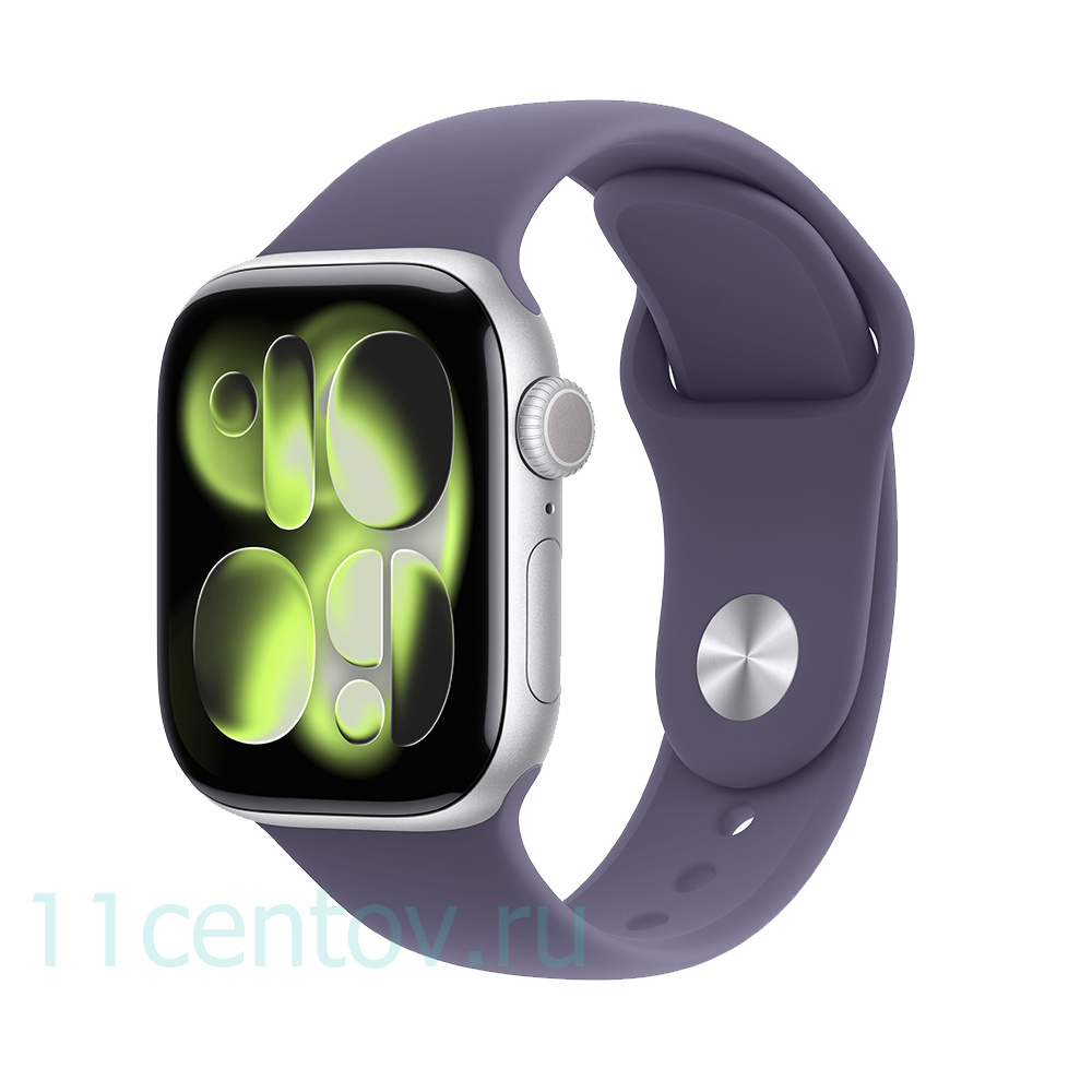 Картинка Apple Watch Series 11 GPS 42mm Silver Aluminum Case with Purple Fog Sport Band S/M от интернет-магазина электроники «11 Центов»