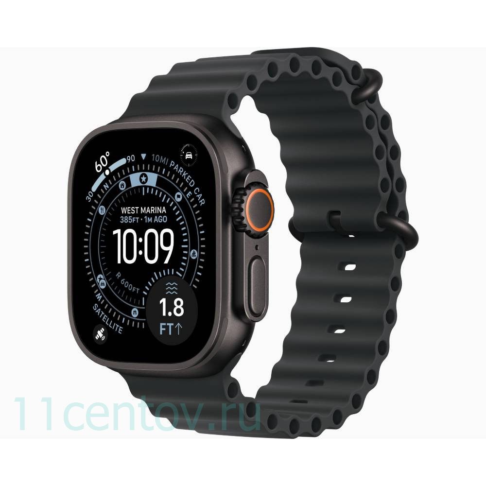 Картинка Apple Watch Ultra 3 Black Titanium Case with Ocean Band Black от интернет-магазина электроники «11 Центов»