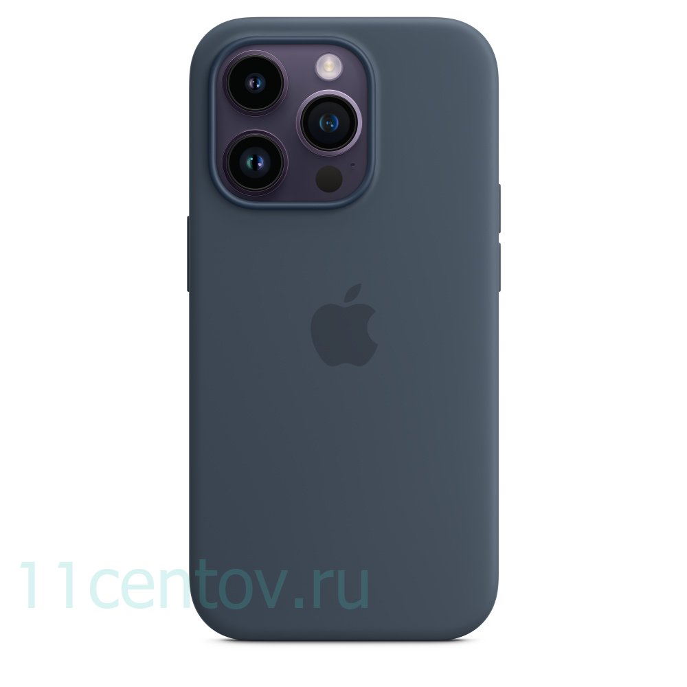 Картинка Силиконовый чехол для iPhone 14 Pro Max Синий от интернет-магазина электроники «11 Центов»