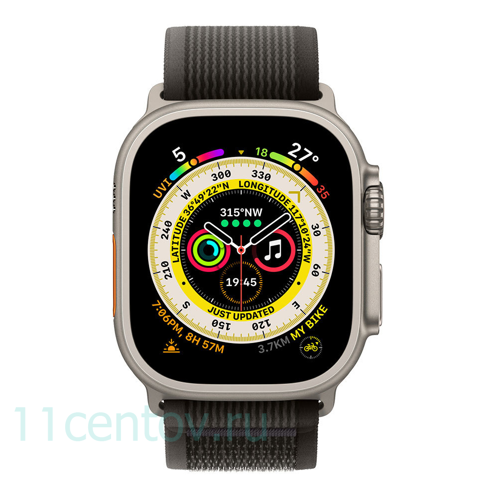 Картинка Apple Watch Ultra with Black/Gray Trail Loop M/L от интернет-магазина электроники «11 Центов»