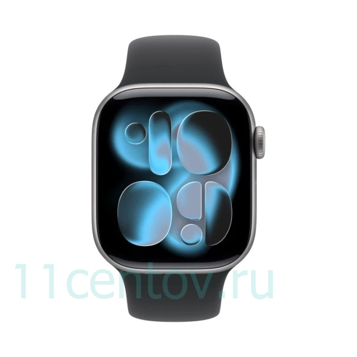 Картинка Apple Watch Series 11 GPS 42mm Space Gray Aluminum Case with Black Sport Band M/L от интернет-магазина электроники «11 Центов»