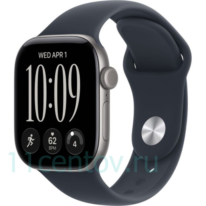 Картинка Apple Watch Series 12 GPS 42mm Space Gray Aluminum Case with Navy Blue Sport Band M/L от интернет-магазина электроники «11 Центов»