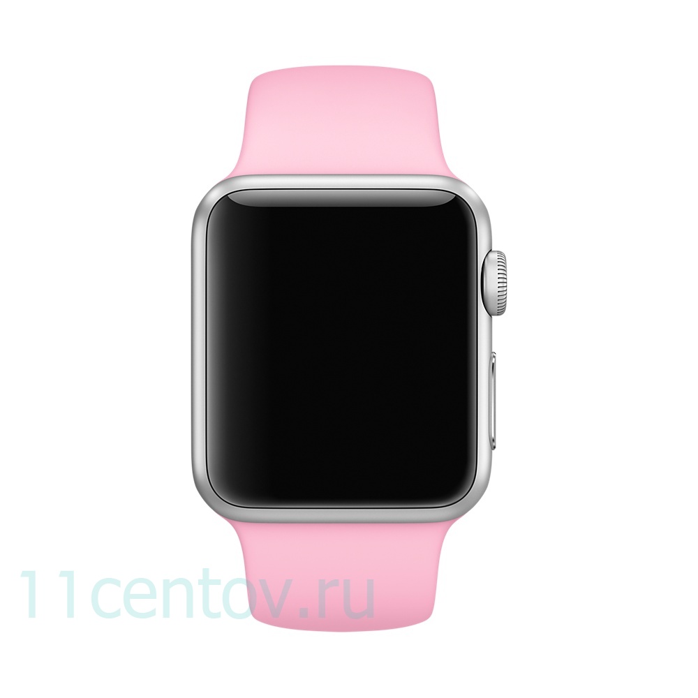 Картинка Силиконовый ремешек для Apple Watch 42 mm, цвет розовый от интернет-магазина электроники «11 Центов»