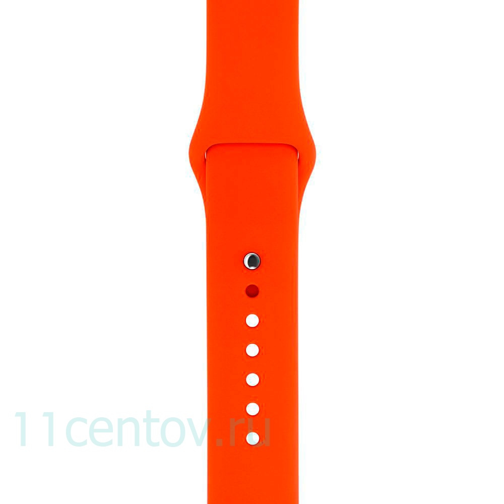 Картинка Силиконовый ремешек для Apple Watch 42 mm, цвет оранжевый от интернет-магазина электроники «11 Центов»