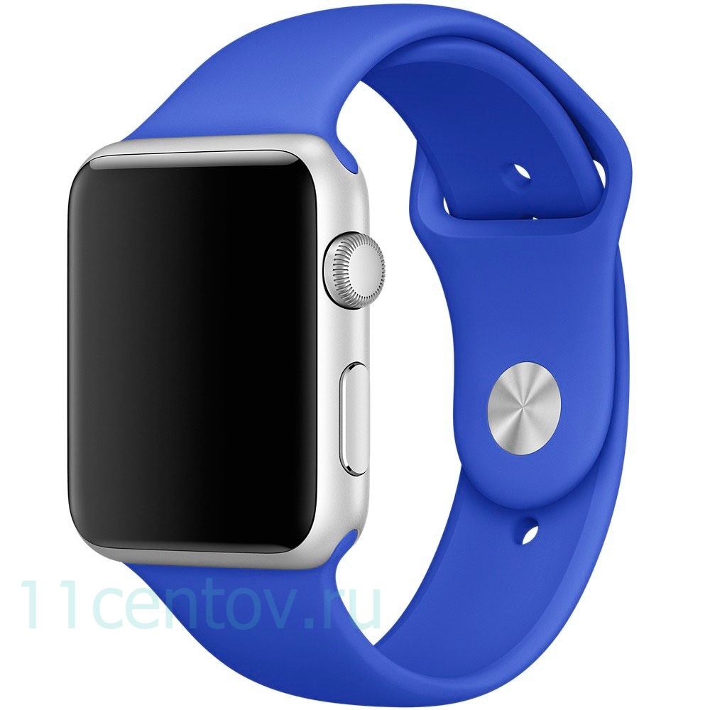 Картинка Силиконовый ремешек для Apple Watch 42 mm, цвет синий от интернет-магазина электроники «11 Центов»