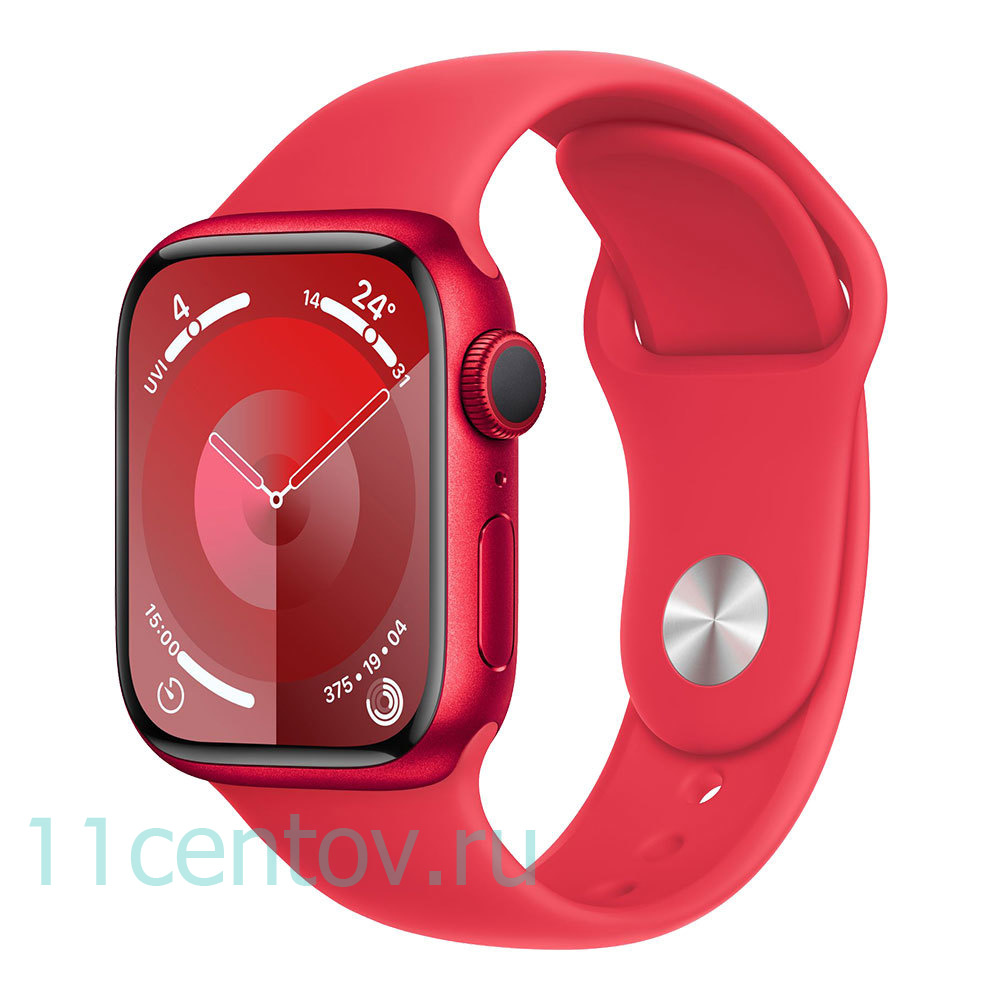 Картинка Apple Watch Series 9 GPS 45mm Product Red Aluminum Case with Sport Band S/M от интернет-магазина электроники «11 Центов»