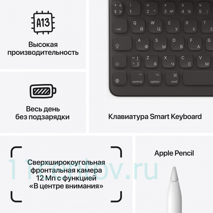 Картинка Apple iPad 10,2"" (2021) Wi-Fi 256 ГБ Space Gray от интернет-магазина электроники «11 Центов»