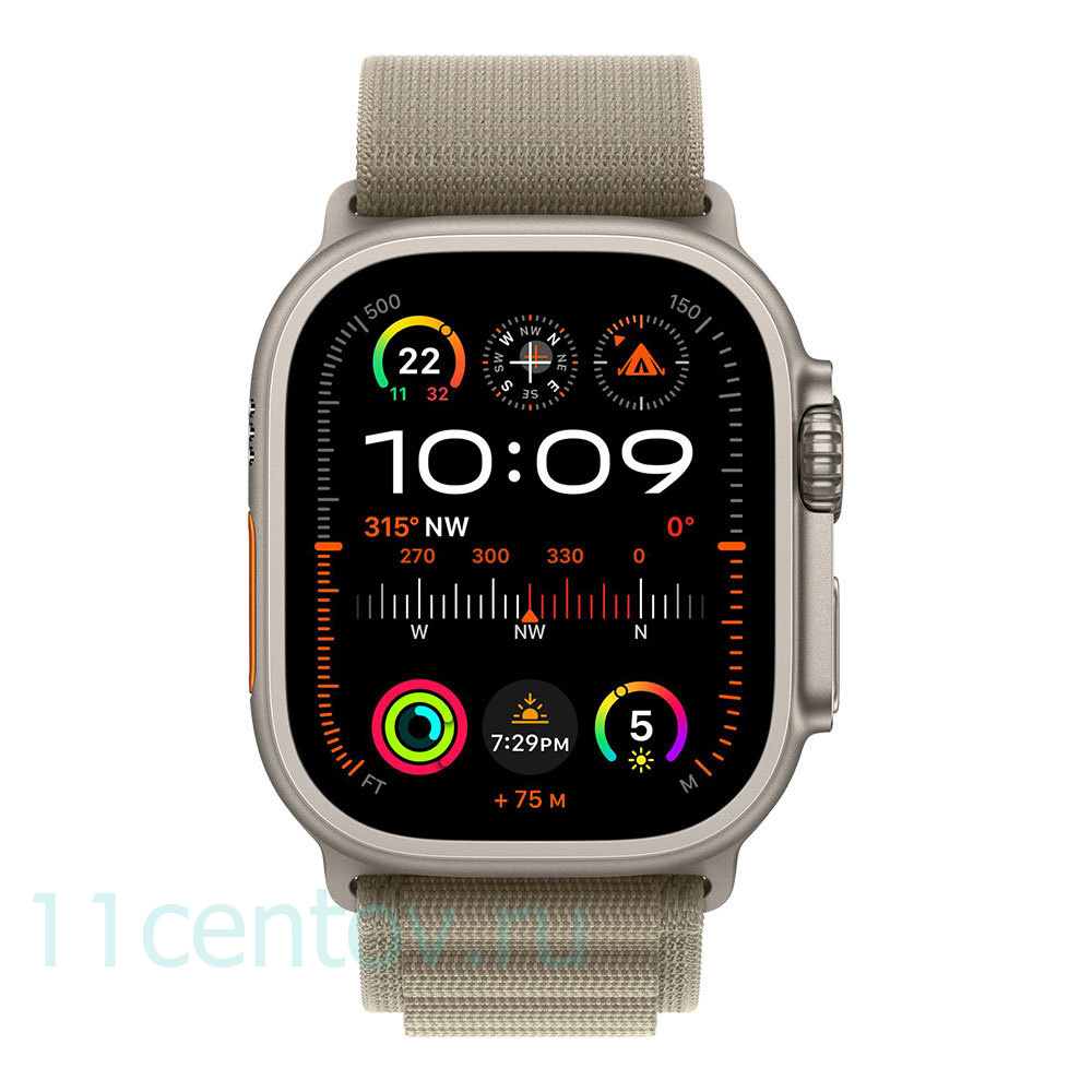 Картинка Apple Watch Ultra 2 with Olive Alpine Loop M от интернет-магазина электроники «11 Центов»