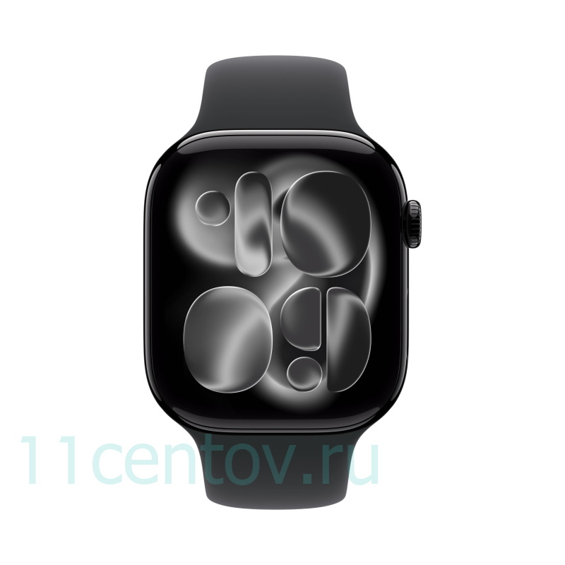 Картинка Apple Watch Series 11 GPS 42mm Jet Black Aluminum Case with Black Sport Band S/M от интернет-магазина электроники «11 Центов»