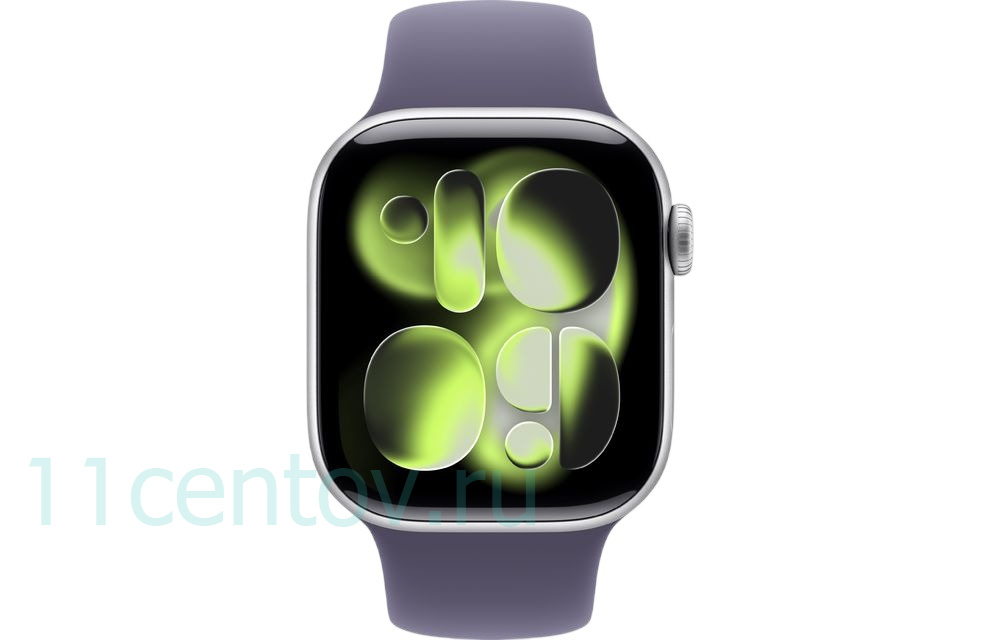 Картинка Apple Watch Series 11 GPS 42mm Silver Aluminum Case with Purple Fog Sport Band M/L от интернет-магазина электроники «11 Центов»