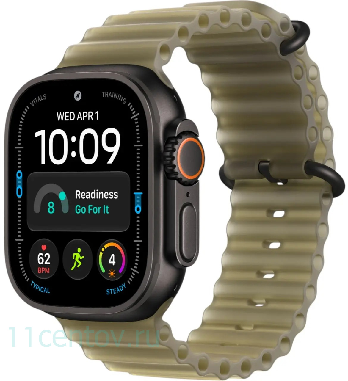 Картинка Apple Watch Ultra 4 Black Titanium Case with Translucent Kelp Ocean Band от интернет-магазина электроники «11 Центов»