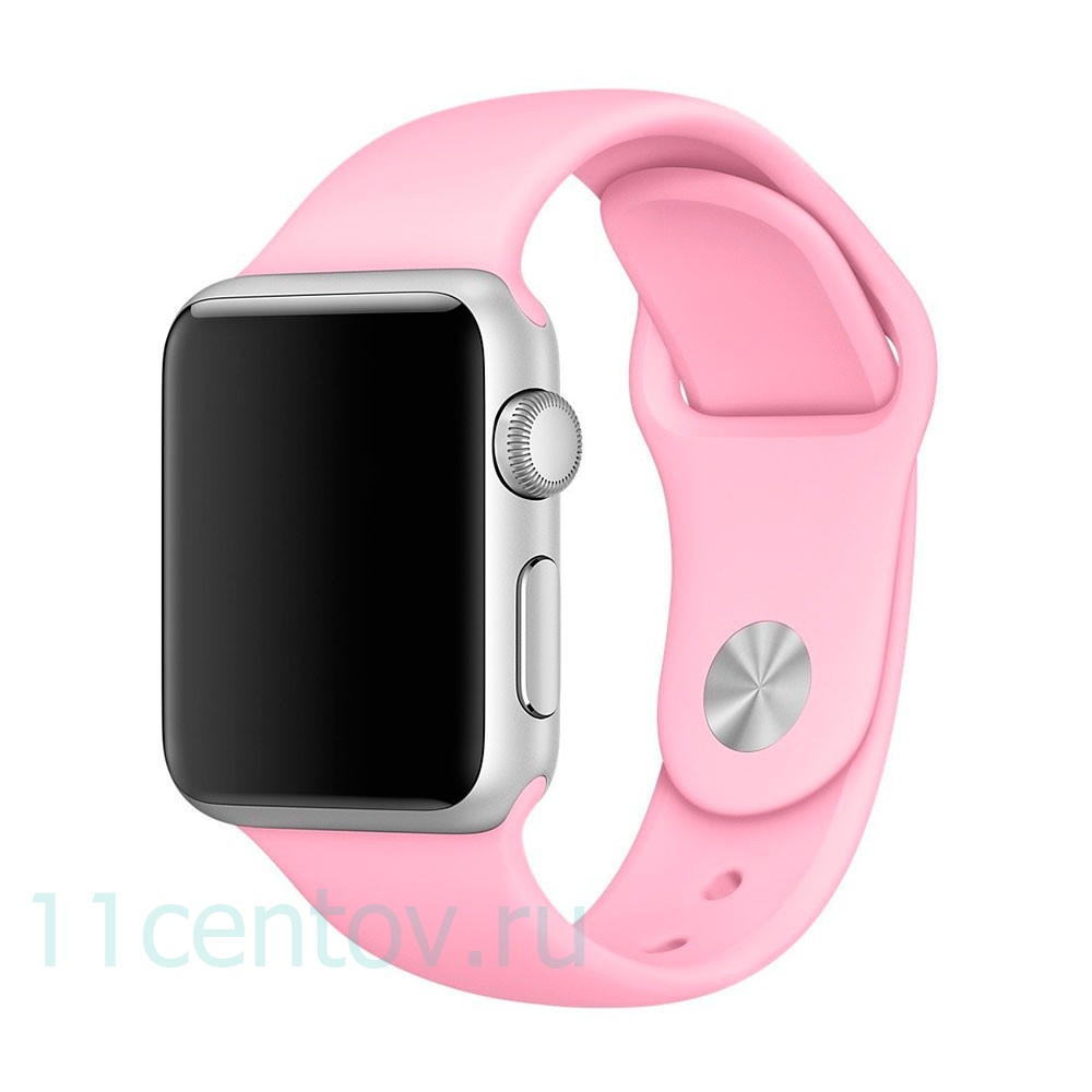 Картинка Силиконовый ремешек для Apple Watch 42 mm, цвет розовый от интернет-магазина электроники «11 Центов»