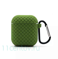 Чехол плетение для AirPods Green