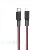 Кабель HOCO X69 Jaeger PD charging data cable for ip - Black Red