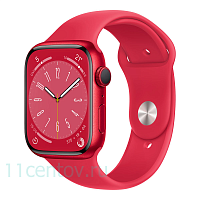 Apple Watch Series 8 GPS 45mm Red Aluminum Case with Product Red Sport Band