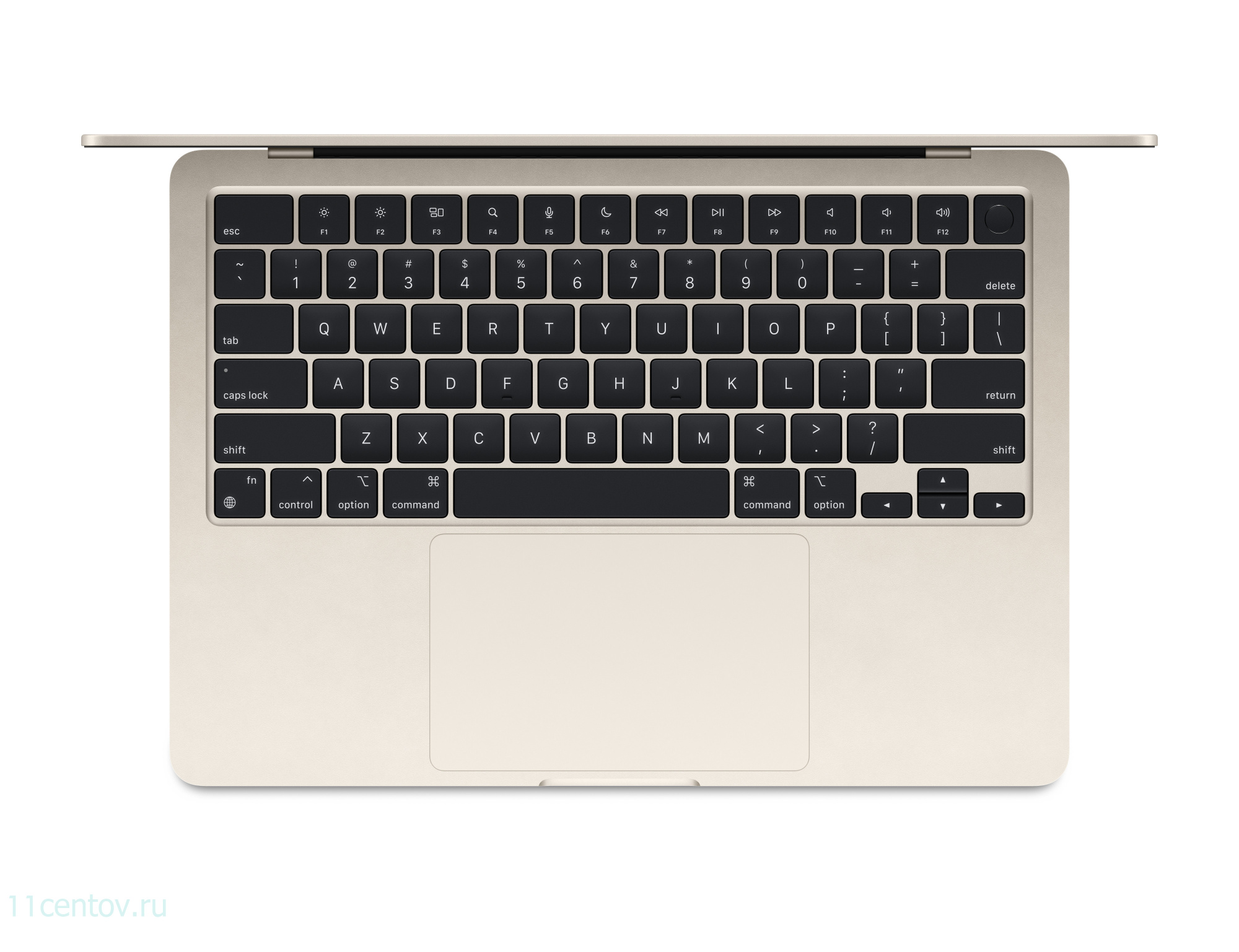 Картинка Apple MacBook Air 13" (2024) M3 8-CPU, 8-GPU, 8 Гб, 256 Гб Starlight MRXT3 от интернет-магазина электроники «11 Центов»