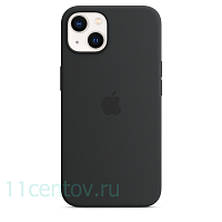 Силиконовый чехол для iPhone 13, цвет «тёмная ночь»
